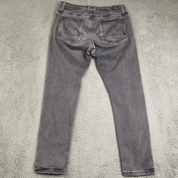 Karl Lagerfeld Jeans Mens 32 Black Slim Fit Drawstring Moto Stretch Pants Modern - Picture 11 of 11